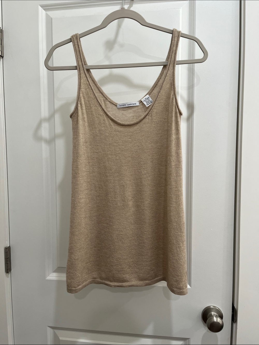 Autumn Cashmere Beige Cashmere Blend Tank
